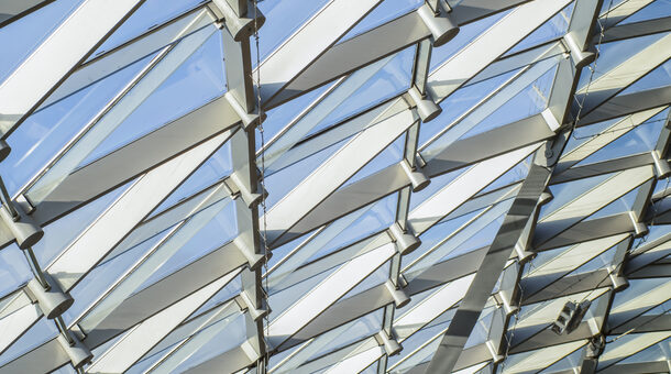 Glasdach eines Gebäudes