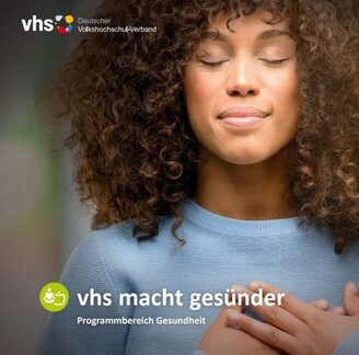 Cover der Imagebroschüre "vhs macht gesünder"