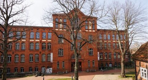 Die denkmalgeschützte Schelfschule (Schelf = niederdeutsch für Schilf) in der Altstadt.