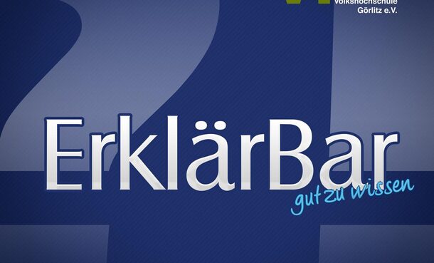Logo ErklärBar, der Wissenspodcast der vhs Görlitz