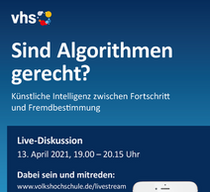 Poster zur Veranstaltung "Sind algorithmen gerecht?" aus der Reihe Stadt | Land | DatenFluss