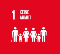 Logo des 1. globalen Ziels für nachhaltige Entwicklung "Keine Armut"