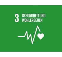 Logo des 3. globalen Ziels für nachhaltige Entwicklung "Gesundheit und Wohlergehen"