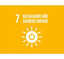 Logo des 7. globalen Ziels für nachhaltige Entwicklung "Bezahlbare und saubere Energie"