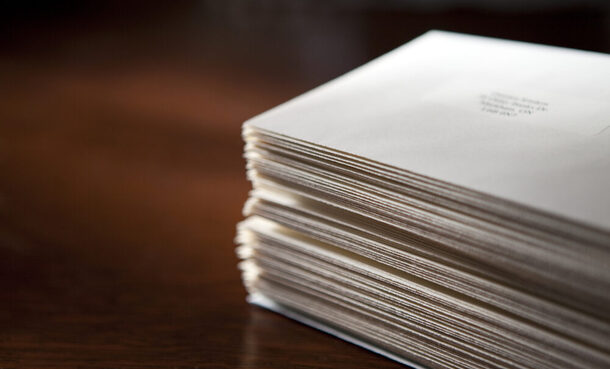 Stapel Briefumschläge