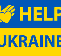 Hilfe-Ukraine-Banner. Flagge der Ukraine - Vektorillustration