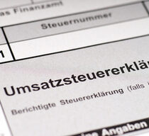 Foto eines Formulars für die Umsatzsteuererklärung