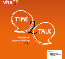 Key Visual zur Webtalk-Reihe „Time2Talk - Politische Jugendbildung 20.23”
