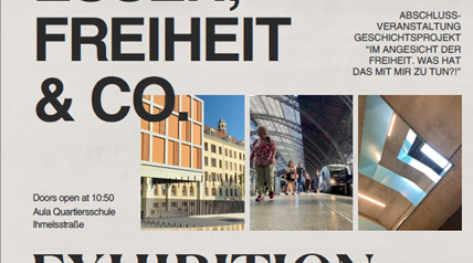 Plakat zur Fotoausstellung - Im Angesicht der Freiheit - vhs Leipzig