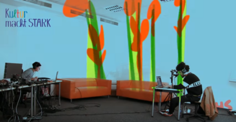 Szene während des Projekts "I-Lab-Blog" der vhs Köln