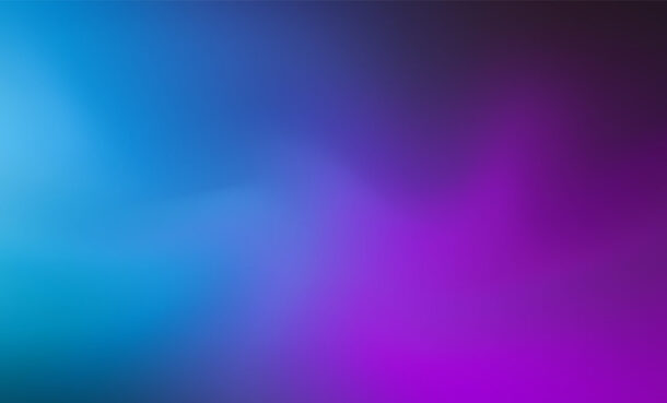 Blurred neon glow black, blue, pink and purple colors flow gradient background. Wide banner modern technology design