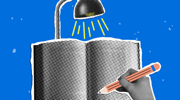 Modern collage. Knowledge concept