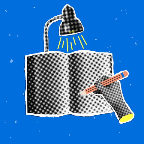 Modern collage. Knowledge concept