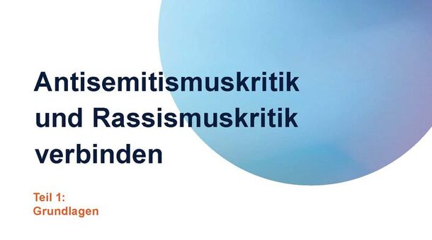Titelbild Antisemitismuskritik und Rassismuskritik