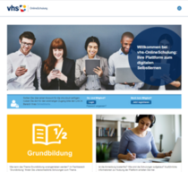 Startseite der Plattform vhs.OnlineSchulung
