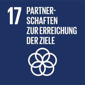 Logo des 17. globalen Ziels für nachhaltige Entwicklung "Partnerschaften zur Erreichung der Ziele"