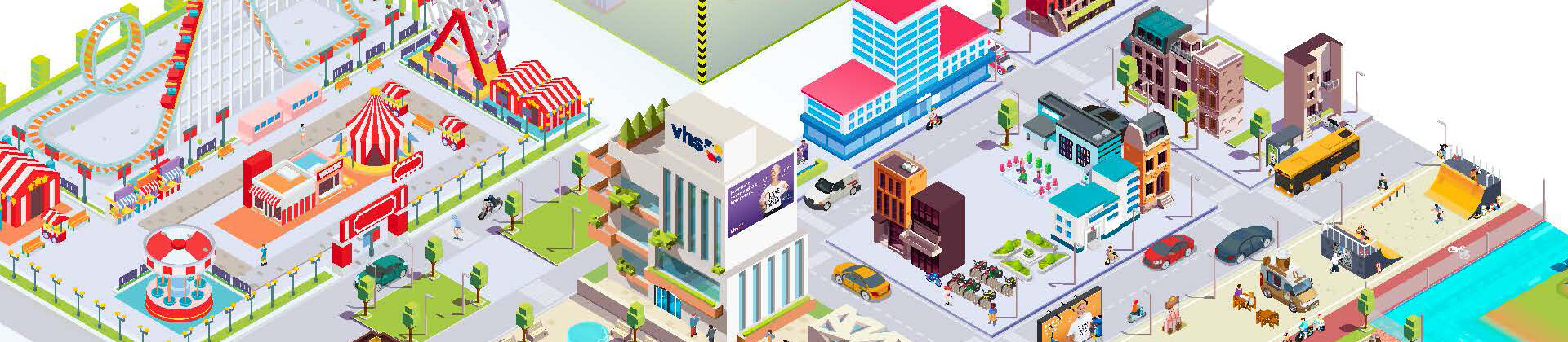 Stadtansicht in der App "Stadt | Land | DatenFluss"