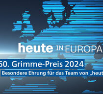 Banner: Heute in Europa - 60. Grimme-Preis 2024 Besondere Ehrung des DVV für das Team von "heute - in Europa"