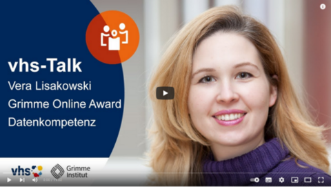 Screenshot YouTube-Video vhs-Talk Vera Lisakowski Grimme Online Award