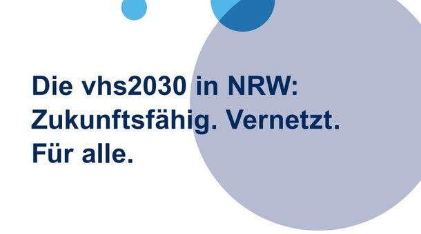 Forderungspapier: Die vhs2030 in NRW
