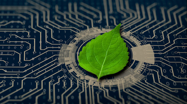 Green Computing, Green Technology, Green IT, csr, and IT ethics Concept.