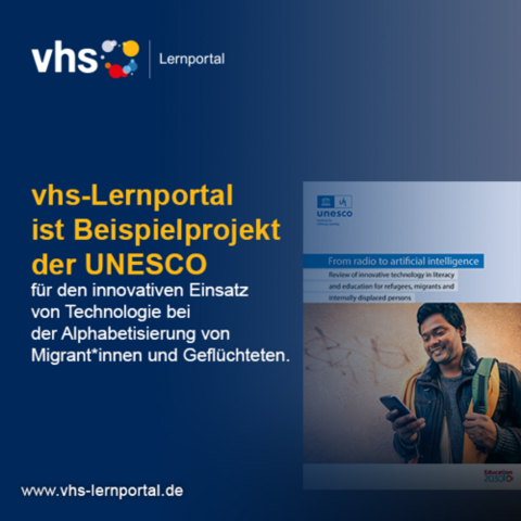vhs-lernportal ist Besipielprojekt der UNESCO