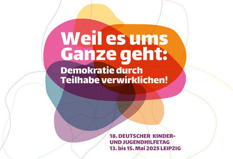 Logo:"Weil es ums Ganze geht: Demokratie durch Teilhabe verwirklichen!"