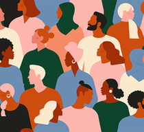 Illustration von diversen Menschen.