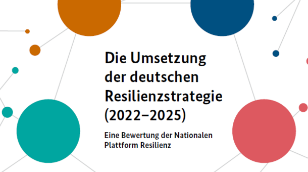 Cover des Bewertungsberichts der Nationalen Plattform Resilienz