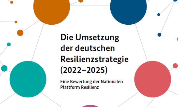 Cover des Bewertungsberichts der Nationalen Plattform Resilienz