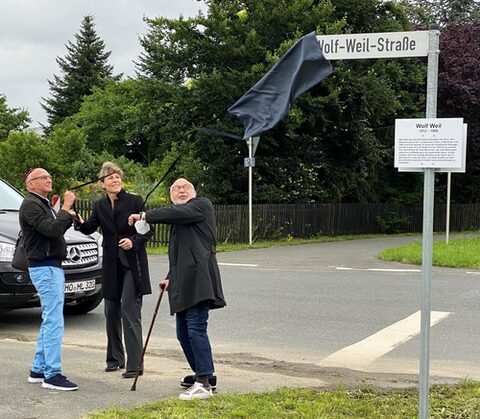 Festakt „Wolf-Weil-Straße“ – Würdigung zur Straßenumbenneung „Wolf-Weil-Straße“ mit Oberbürgermeisterin Eva Döhla am Freitag, 09.07.2021
