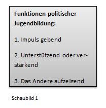 Schaubild „Funktionen politischer Jugendbildung”